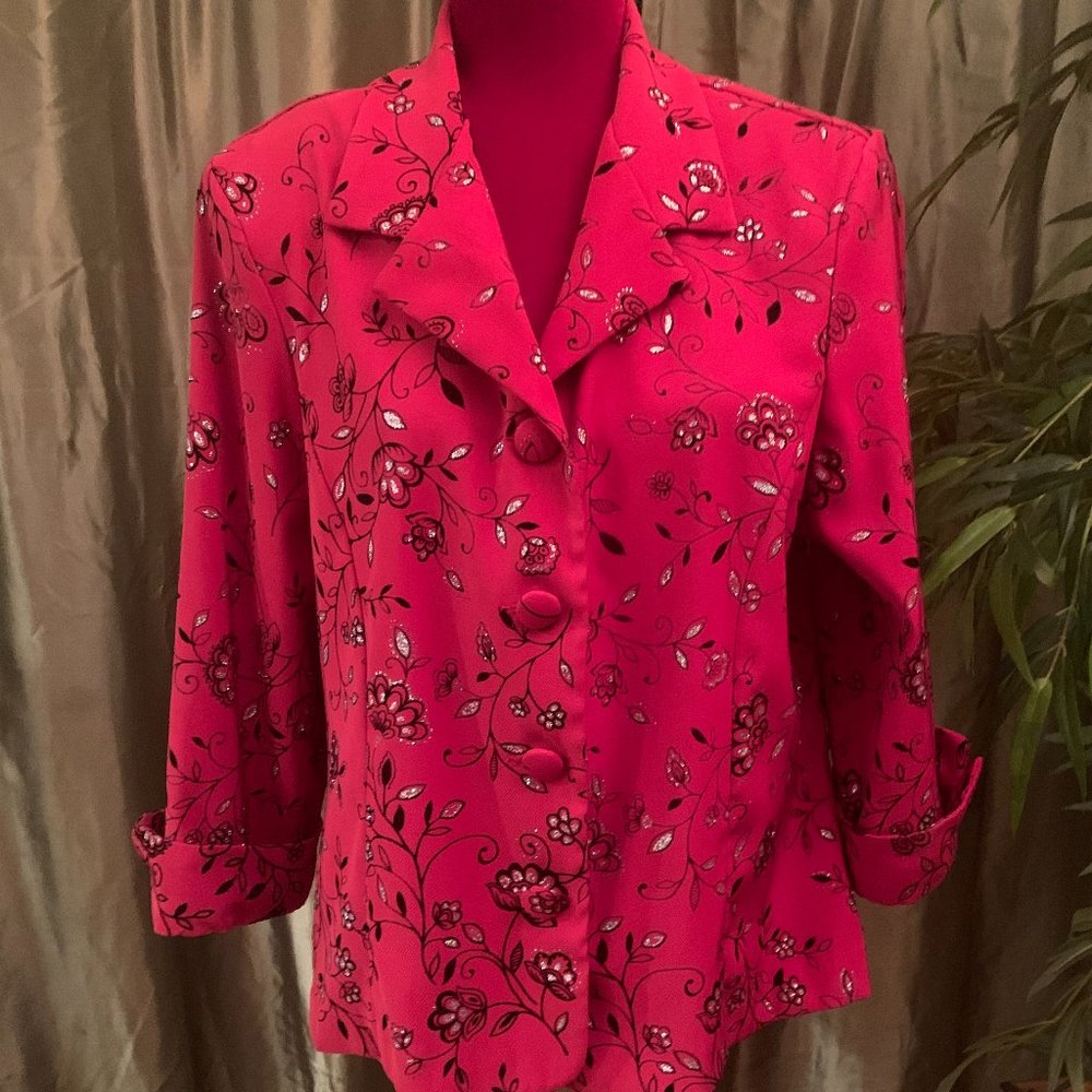 Jacket, Red, Dbl Breasted, with 4 buttons